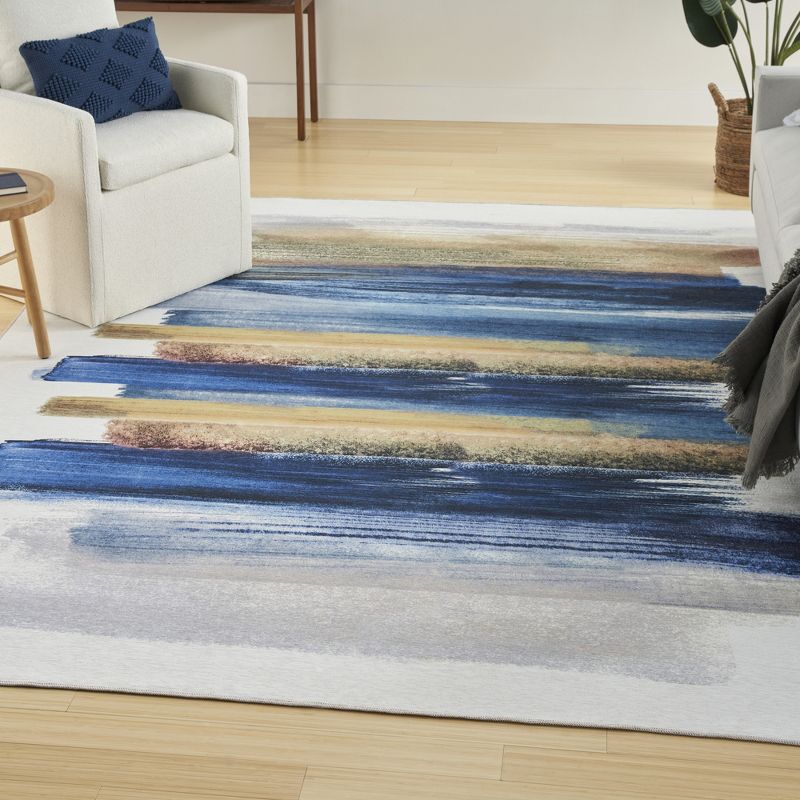 Nourison Washables Abstract Brushstroke Indoor Non-Skid Area Rug, 2 of 10