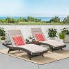GDFStudio Olivia Multibrown 3 Piece Armless Chaise Lounge Chat Set with Cushions - 2 of 4