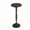 HomeRoots 22" Black Distressed Aluminum Round Pedestal End Table - 4 of 4