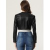 Allegra K Women's Pu Bolero Shrug Open Front Leather Cropped Jacket Long  Sleeve Cardigan : Target