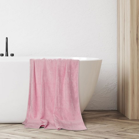 Luxury pink bath discount towels