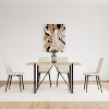 CAVINAS Modern Linen Dining Chairs Set of 4, Upholstered Dining Room Chairs with Padded Seats, High Backrest and Metal Frame - 3 of 4