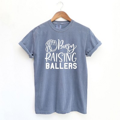 Simply Sage Market Women's Busy Raising Ballers Baseball Short Sleeve Garment Dyed Tee