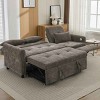 2-in-1 3-Seater Sofa Bed with Reversible Recliner, Couch with Adjustable Backrests and USB Ports, Sofa with Chenille Cushion-Baofuwish - 2 of 4