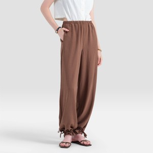 Joggers de pierna de barril de tiro alto para mujer - A New Day™