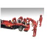 Formula One F1 Pit Crew 7 Figure Set Team Red Release III for 1/18 Scale Models by American Diorama - 3 of 4