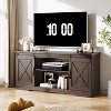 Farmhouse TV Stand for TVs Up to 65", Entertainment Center with Sliding Barn Doors & Storage Cabinets, Media Console Table for Living Room, Bedroom - 2 of 4