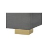 Meridian Furniture,Pierce Linen Textured Fabric Bed - 4 of 4