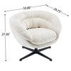 Vatros 360° Swivel Accent Chair with Removable Cushion - 2 of 4