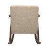 CAVINAS Mid-Century Accent Chair with Textured Fabric and Exposed Walnut Wood Frame - 3 of 4