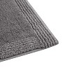 LunaLulinlk Gray 100% Cotton Tufted 3000 GSM Reversible Bath Rug Charcoal 21x34" - 4 of 4