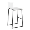 Set of 2 Mara Upholstered Barstools White/Black - Lumisource: Faux Leather, Steel Base, Fixed Height - image 4 of 4