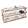 YIYIBYUS Free Standing 3 Tiers Shoe Racks for Closet, Foldable Bamboo Shoe Shelf for  Entryway - 2 of 4