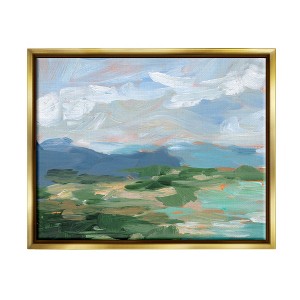 Stupell Industries Modern Brushed Cloudy Landscape Framed Floater Canvas Wall Art - 1 of 4