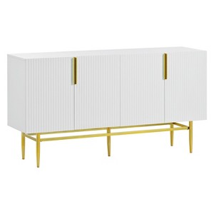 NicBex 60 Inch 4-Door Accent Storage Cabinet with Metal Handles and Metal Legs for Living Room,Kitchen,Office,Hallway - 1 of 4
