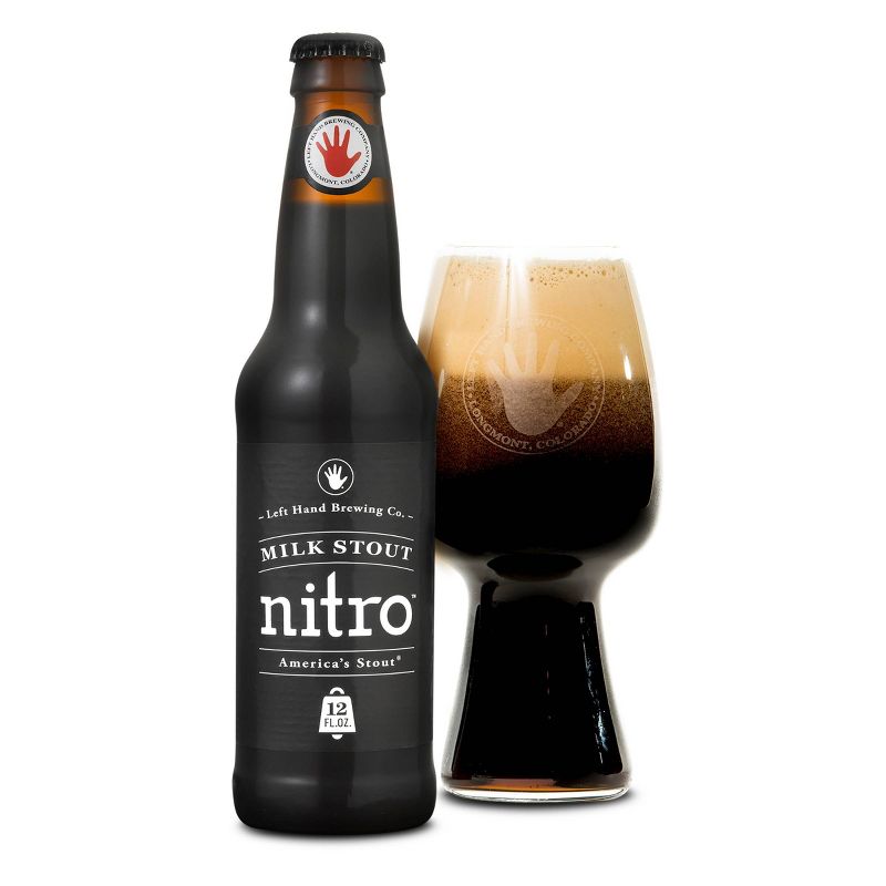 Left Hand Nitro Milk Stout Beer - 6pk/12 fl oz Bottles, 3 of 8