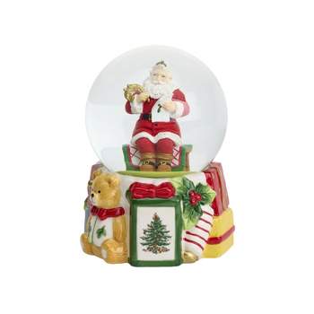 Spode Christmas Tree 6.5" Musical Snow Globe (Up On The House Top),6.5 Inch