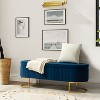 Nuria 49 Wide Modern Upholstered Flip Top Storage Bench with Golden Metal C - 3 of 4