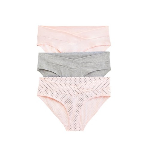 Maternity Bikini Panties (3 Pack) Pink Grey Multi Small | Motherhood ...