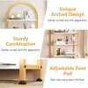 4-Tier Arched Bookshelf, 71.5" Arched Bookcase with Doors Storage, Tall Industrial Book Shelf - 3 of 4