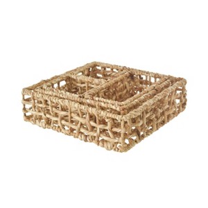 WeThinkStorage Set of 5pc Storage Bins Natural Seagrass Stainless Steel - 1 of 4