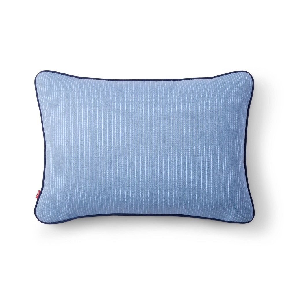 14"x20" Striped Sherpa Lumbar Throw Pillow Light Blue - Levi's x Target