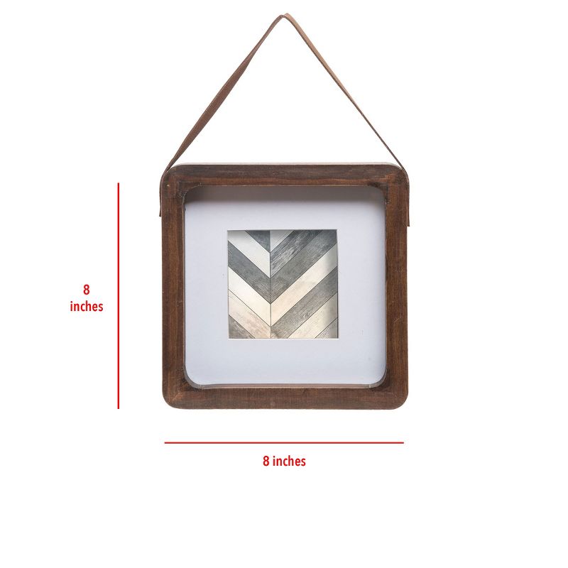 Natural Wood 4 x 4 inch Decorative Wood Hanging Picture Frame - Foreside Home & Garden, 5 of 9