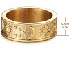 Sun, Moon and Star Statement Ring - 8mm Boho Stainless Steel Unisex Ring for Women & Men - 4 of 4