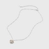 Silver Plated Cubic Zirconia Heart Pendant Necklace - Silver/Gold - 2 of 4
