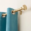 TOWN & COUNTRY EVERYDAY Modern Rounded Cap Single Indoor Curtain Rod and Finial Set - 2 of 2