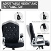 NicBex Velvet Adjustable Height Button Tufted Home Office Desk Chair with Padded Armrests and Wheels for Work Study Vanity - 4 of 4
