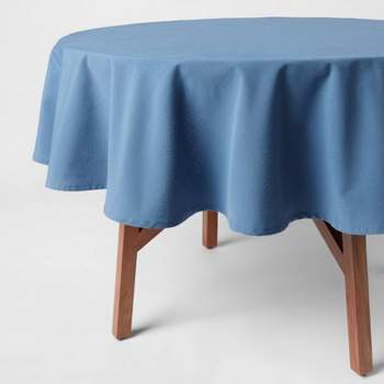 70" Cotton Round Tablecloth Blue - Threshold™