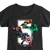Girls' - Marvel - Avengers Birthday 5 Fitted Short Sleeve Graphic T-Shirt - 2 of 4