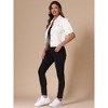 INSPIRE CHIC Women's Casual Short Puff Sleeves Button-Down Jean Denim Jacket - 4 of 4