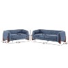 Christopher Knight Home Lucy Modern Upholstered 3 Seater and 2 Seater Combined Sofa Set Blue - 3 of 4
