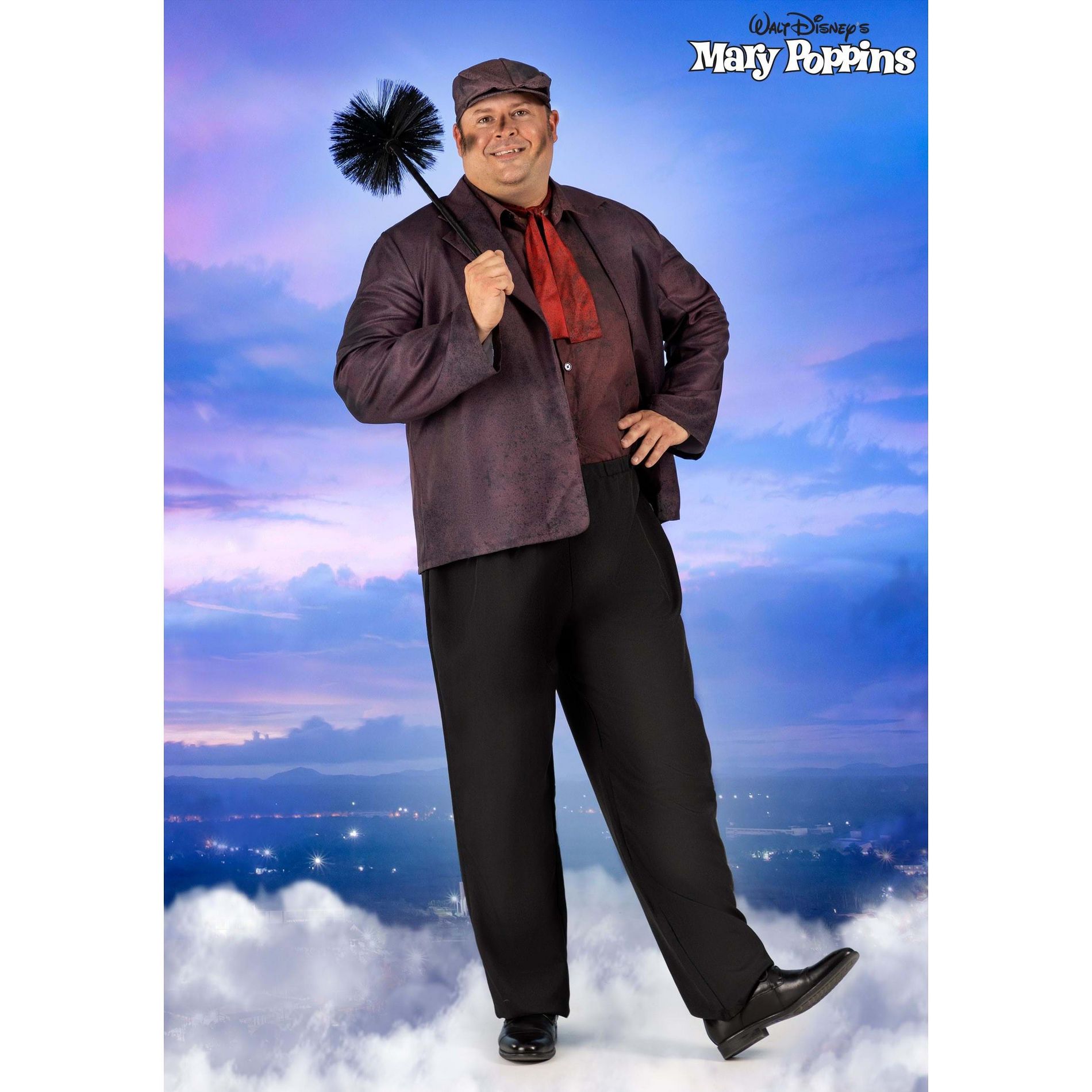 HalloweenCostumes.com 2X Men Plus Size Disney Mary Poppins Men's Bert Costume, Brown/Brown