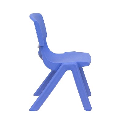 Whitney Stackable Blue Plastic Preschool Chairs, 2 Pack