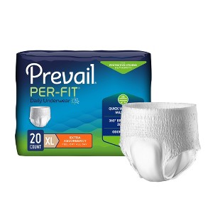 Prevail Per-Fit Extra Disposable Underwear Pull On with Tear Away Seams X-Large, PF-514/1, 20 Ct - 1 of 4