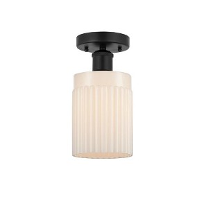 Hadley - 1 Light Semi-Flush Mount In Art Deco Style-9.75 Inches Tall and 4.5 Inches Wide - 1 of 1