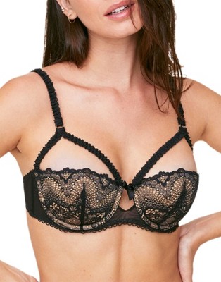Adore Me Women's Kimmy Balconette Bra 32A / Jet Black.