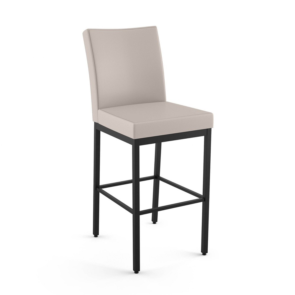 Photos - Chair Amisco Perry Upholstered Barstool Cream/Black