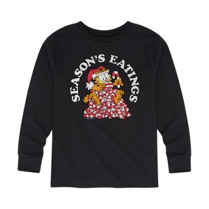 Boys' - Garfield - Seasons Eatings Long Sleeve Graphic T-Shirt - 1 of 4