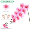 Unique Bargains Artificial Orchid Flowers Nine-headed Large Faux Phalaenopsis Silk Bouquets Real Touch 37 Inch - 2 of 4