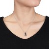 EVERLY JEWELRY | Two-Tone Silver with Black Rhodium Black Diamond Penguin Pendant with Chain - 4 of 4