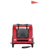 vidaXL Pet Bike Trailer Red and Gray Oxford Fabric&Iron - 4 of 4