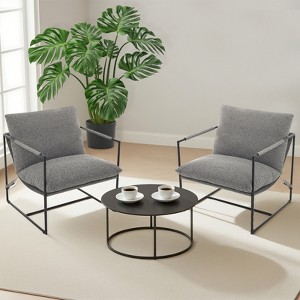 COZONY 31" Modern Accent Chair, Linen Upholstery, High-Density Foam, Sturdy Metal Frame, Easy Assembly, Living Room, Bedroom, Home Office - 1 of 4