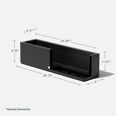 Black 36'' Recycled Plastic Window Box Planter