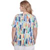 Alfred Dunner Women's Stained Glass Pleated Crew Neck Top - 2 of 4