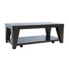Jofran, Modern Contemporary 50" Coffee Table with Storage Shelf and Hidden Casters - 2 of 4