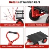 1400lb Capacity Steel Garden Cart with Removable Sides, 16" All-Terrain Tires & 180° Rotating Handle, Outdoor Utility Wagon. - 4 of 4